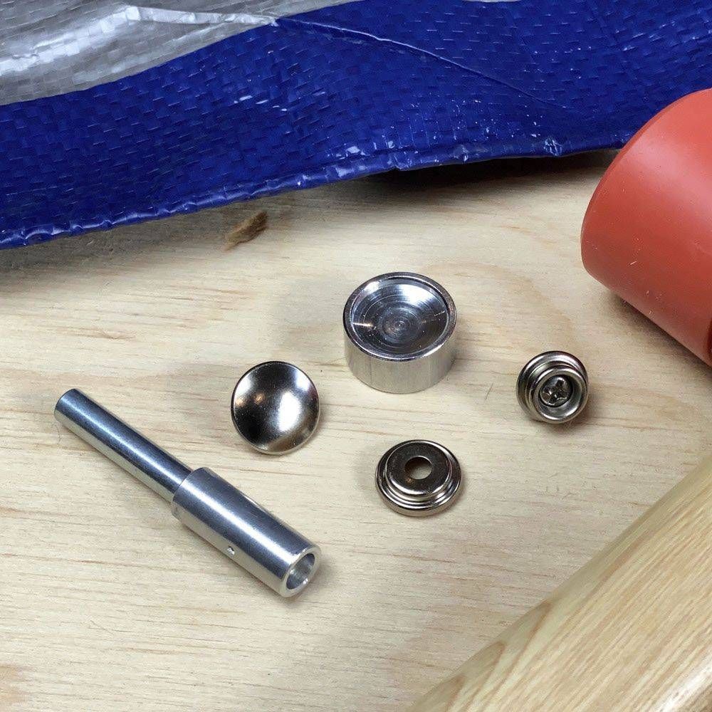 Stainless Steel Snap Button for Aluminum Axles