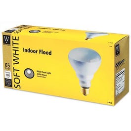 Reflector Flood Light Bulbs, 65-Watts, 3-Pk.