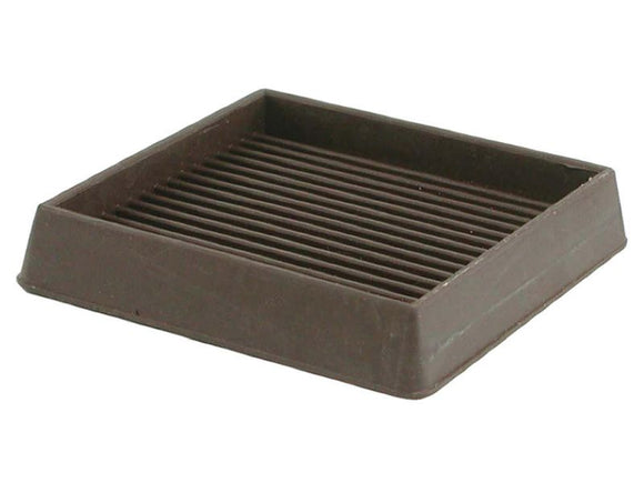 Shepherd 3-Inch Square Rubber Furniture Cups (3