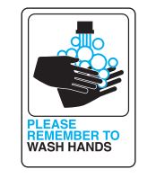 Hy-Ko D-26 Sign Please Remember To Wash Hands