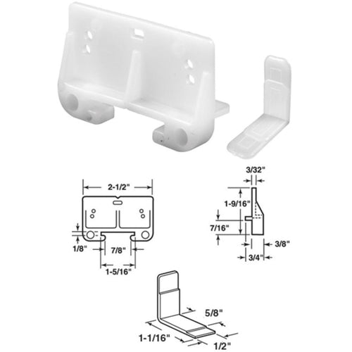 Prime-LIne 1-1/4 x 1-15/16 Polyethylene Track Guide (2 Count)