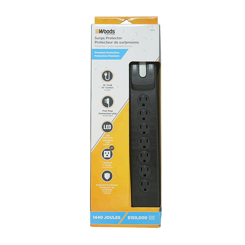 Woods® 7-Outlet Surge Strip
