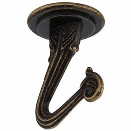 Swag Hook, Antique Brass, 1.5-In.