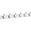 Stanley 27 In. Satin Nickel/White Hook Rail