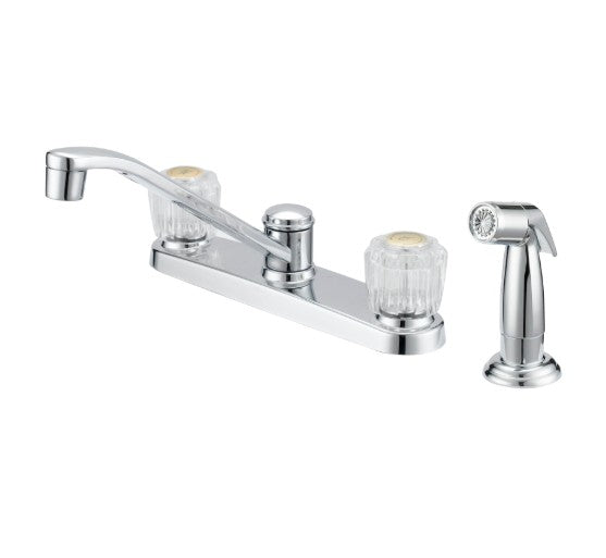 Boston Harbor Kitchen Faucet 2-Handle 4-Faucet Hole Chrome