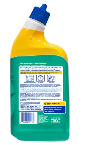 Zep Acidic Toilet Bowl Cleaner – Removes Hard Water Stains – 32 oz.