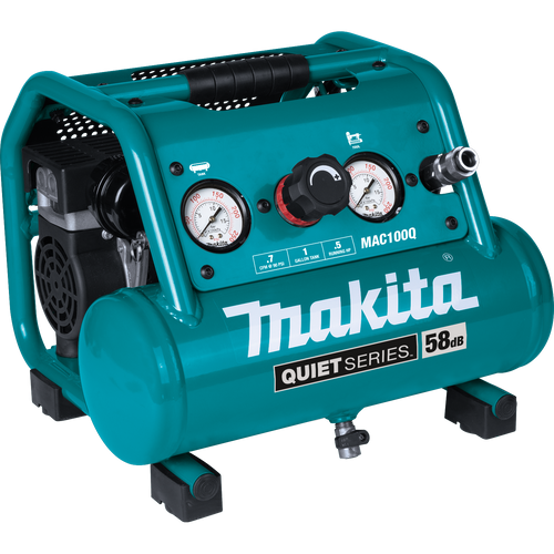 Makita  MAC100Q Quiet Series 1/2 HP, 1 Gallon Compact, Oil‑Free, Electric Air Compressor