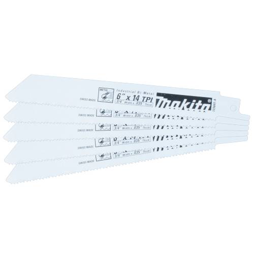 Makita  723065-A-5 6 Metal Recipro Saw Blade, 14TPI, 5/pk