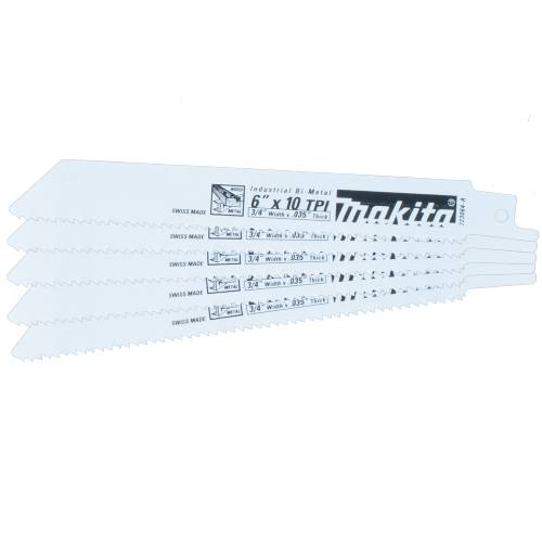 Makita  723064-A-5 6 All‑Purpose Recipro Saw Blade, 10TPI, 5/pk
