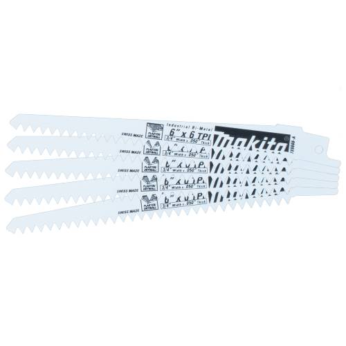 Makita 723060-A-5 6 Drywall and Plaster Recipro Saw Blade, 6TPI, 5/pk