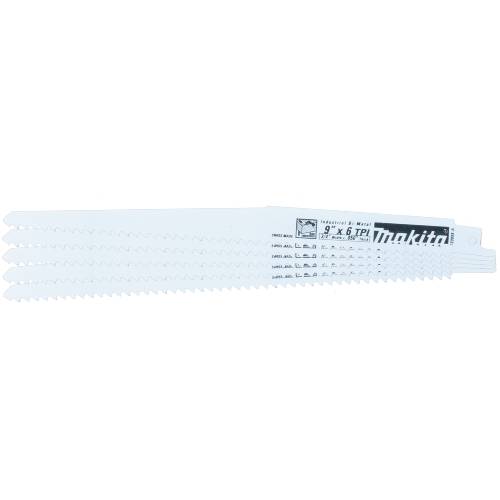 Makita 723055-A-5 9 Wood Cutting Recipro Saw Blade, 6TPI, 5/pk