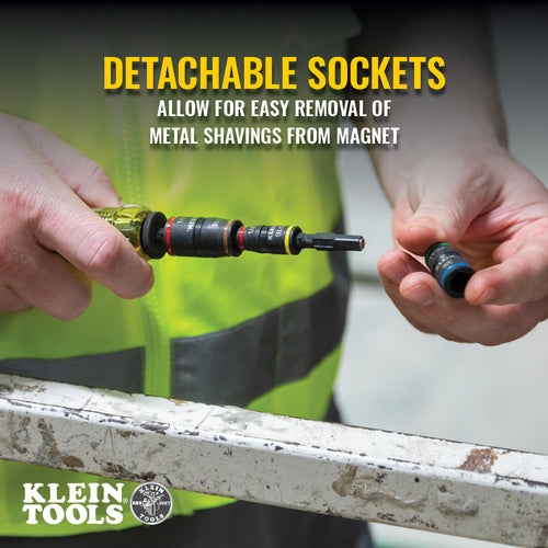 Klein Tools 7-in-1 Impact Flip Socket Set