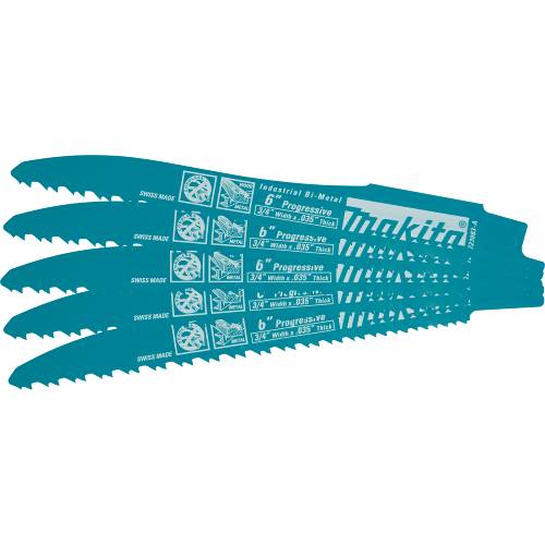 Makita 723083-A-5 6 Recipro Saw Blade, Progressive, 5/pk