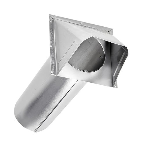 Lambro 4 inch (26 Gauge) Aluminum Wall Exhaust Hood Dryer Vent Dampe 11 inch Pipe