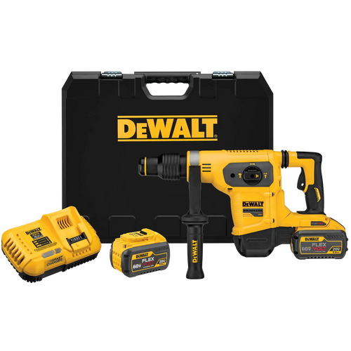 DEWALT® FLEXVOLT 60V MAX* Cordless Brushless 1-9/16 (40mm) SDS Max Rotary Hammer Drill with (2) 9.0 Ah Batteries and Charger