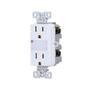 Eaton Cooper Wiring LED Nightlight with Duplex Receptacle TR7734W-KB-L