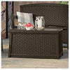 Deck Box Coffee Table, Wicker-Look Resin, 30-Gal.