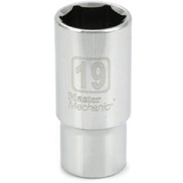 Metric Deep Well Socket, 6-Point, 3/8-Inch Drive, 19mm