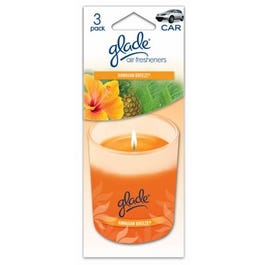 Car Air Freshener, Paper Candle With Hawaiian Breeze Scent, 3-Pk.