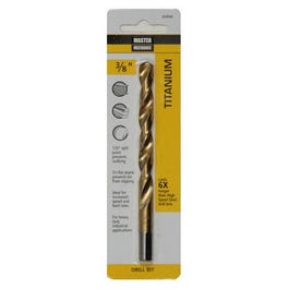 3/8 x 5-In. High-Speed Steel Drill Bit, Titanium Coated