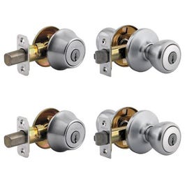 Combo Lockset, Satin Nickel