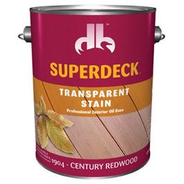 Exterior Transparent Wood Stain, Century Redwood, 1-Gal.