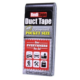 Duct Tape, Pocket-Size, Black, 5-Yds.