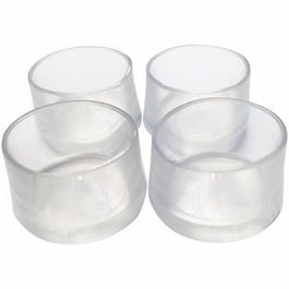 Elastomer Leg Tips, 1-In., Clear, Thermoplastic, 4-Pk