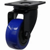 Blue Diamond TPU Wheel Caster, 3-In. D, Double Ball Bearing Swivel, 225-Lb. Load Capacity, 1-Pk