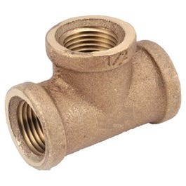 Pipe Fittings, Brass Tee, Lead Free, 90 Degree, 1-In.