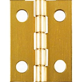 4-Pk., 1 x .75-In. Narrow Hinges, Light-Duty, Brass