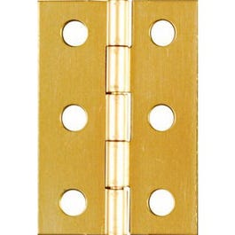 2-Pk., 2 x 1-3/8-In. Broad Hinges, Light-Duty, Brass