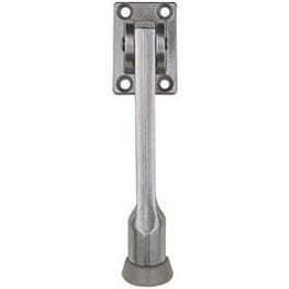 Doorstop, Kick-Down, Satin Chrome, 5-In.