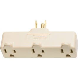 15A Ivory Heavy-Duty Plug In Triple Outlet Adapter