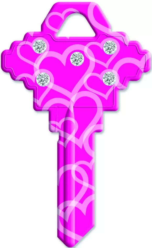 Hy-ko Products Hearts Bling Design Key Blank