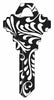 HyKo Products Sc1-41 Black & White Swirl Blank Key