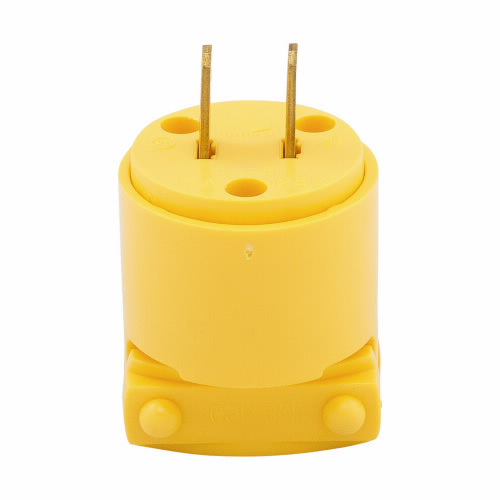 Eaton Cooper Wiring Arrow Hart Straight Blade Plug 15A, 125V Yellow