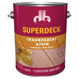 Exterior Transparent Oil Stain/Sealer, Low VOC, Canyon Brown, 1-Gallon