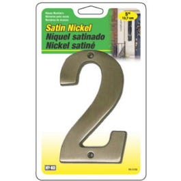 Prestige Series House Address Number 2, Satin Nickel, 5-In.