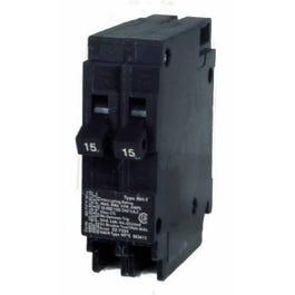 Duplex Circuit Breaker With Clip, 2 Single Pole, 15A/15A