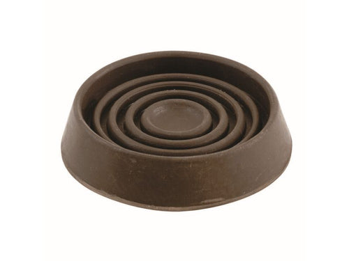 Shepherd Hardware 3-Inch Round Rubber Furniture Cups, Brown, 2- Pack