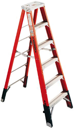 LADDER 10FT ORANGE FBRGLS STEP