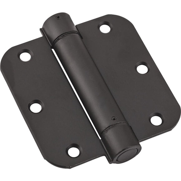 National 3.5 In. Oil Rubbed Bronze 5/8 In. Radius Spring Door Hinge