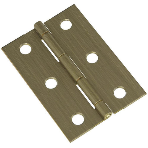 National 1-3/4 In. x 2-1/2 In. Antique Brass Medium Decorative Hinge (2-Pack)