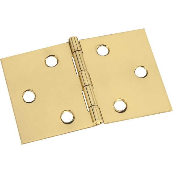 National 2 In. x 3-1/16 In. Brass Desk Hinge (2-Pack)