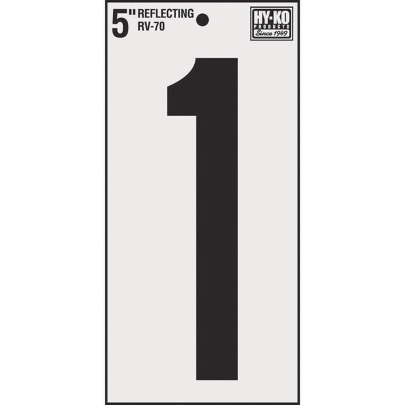 Hy-Ko Vinyl 5 In. Reflective Adhesive Number One