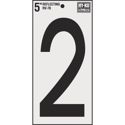 Hy-Ko Vinyl 5 In. Reflective Adhesive Number Two