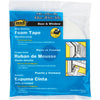 M-D 1/2 W x 1/4 T x 17' L White Foam Weatherstrip Tape