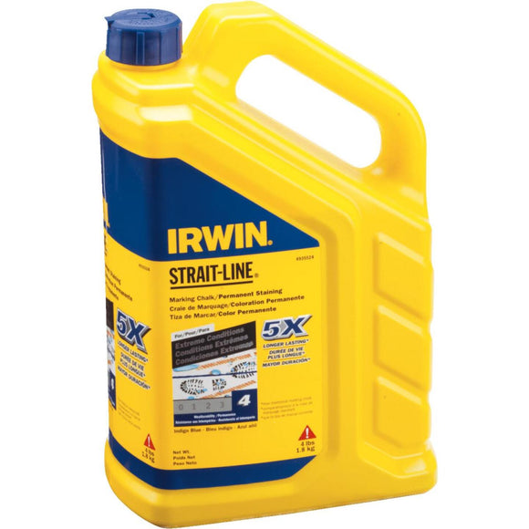 Irwin STRAIT-LINE 4 Lb. Indigo Blue Permanent Staining Chalk Line Chalk