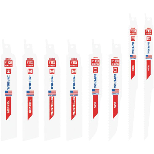 Imperial Blades 8-Piece Variety Reciprocating Saw Blade Set